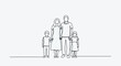 © STwul - Continuous line drawing of a family of four