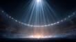 © suldev - Bright stadium beam with futuristic light ray explosion glowing lens effect sparkle and shiny flare overlay