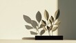 © Wahyuu - Minimalist plant with shadow against a neutral wall for modern design
