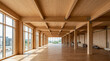 © Supawat - Exposed CLT timber interior of modern commercial building under construction