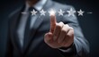 © Iqbal - Customer Satisfaction Rating Five Stars Business Concept.