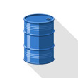 © digistock - blue industrial barrel with a long shadow an oil drum in a modern flat design style for energy and logistics concepts