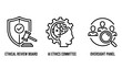 © MAHMUDA  - Corporate governance and ethical oversight committee icons