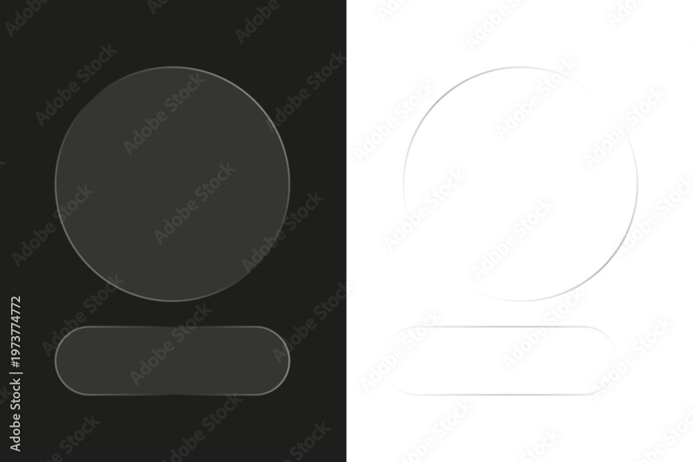Negstive Shape Vector Minimalist black and white composition with geometric shapes and ...