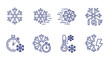 © charli - Dynamic collection of sleek line icons representing cold temperatures, rapid freezing, chilling processes, and essential refrigeration elements for modern applications and preservation