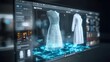 © SurvivAI - Fashion design software interface rendering dress