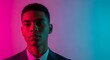© mr. arsad - High-end stock portrait of a stylish young adult against a vibrant colored background, confident expression, editorial-meets-commercial lighting, strong color contrast, clean composition,