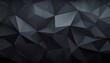 © 7sevenGr - ダークグレーと黒のトーンで構成された、洗練された低ポリゴンの幾何学的な抽象背景素材です。鋭い三角形の面が複雑に重なり合い、高級感と深みのある3Dテクスチャを表現しており、テクノロジーやビジネス向けのモダンなデザインに最適です。
