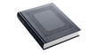 © Beauty - Black leather bound book with embossed cover and white pages isolated on transparent background