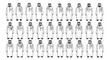 © Dilaa - Diverse group of traditional Arab men in various attire poses.
