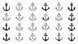 © MDMARUF - Nautical Anchor Icons Collection, Marine Symbols Vector Set