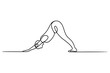 © Md - Minimalist line drawing of a woman in downward facing dog pose