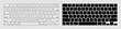 © Vitya_M - White and black color laptop computer keyboard on transparent background. Vector illustration