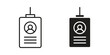 © Dan - Credential icon design vector. Flat and line vector Icon Design