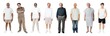 © Rawpixel.com - Diverse elderly men standing together element set isolated on white