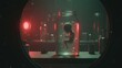 © Margarita Ratatosk - Alien fetus floating in glass jar inside dark science laboratory. Extraterrestrial organism preserved in liquid. Mysterious paranormal experiment. Science fiction horror atmosphere.