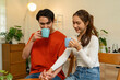 © MIND AND I - Couple enjoys Coffee Conversation at Home