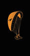 © Rosa - Dynamic Paragliding Illustration Capturing Thrilling Aerial Adventure