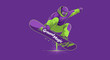 © Naila - Dynamic Snowboarder Mid-Air Jump Captures Extreme Sports Thrill