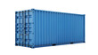 © Iura - Isolated blue cargo shipping container ready for global transport and logistics services