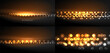 © antishock - Four dark backgrounds feature golden bokeh effects. Lights create soft glow, warm ambiance. Minimalist design, elegant presentation.