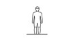 © Dilsa - Minimalist Icon of a Person Standing on a Line