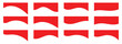 © Luna Visuals - Abstract header border shapes for website banners and page dividers in red colors. Divider icons set use for banners, dividers, headers, backgrounds, decorative elements, website and more. Eps10