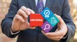© Mukesh - Business person holding colored styrofoam blocks sees the text CRITERIA. Criteria Controlling Follow Guidelines Conduct Concept. Criteria evaluation. Goal setting and achievement strategy. Concept 4k