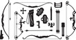 © Monoframe - Vintage illustration of sewing and crafting tools and accessories