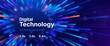 © ec0de - Cutting Edge AI Data Flow in Digital Technology Abstract Illustration. Tech Industry Backdrop with Colorful Particles Burst Lines. Seamless Integration Concept Innovation Tech Background Vector.