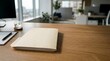 © AlignedArt - Paper file folder on wooden office desk with natural light of business documentation organization corporate workflow and productivity concept