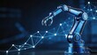 © Abdullah - Blue robotic arm with digital network overlay artificial intelligence automation smart manufacturing industry 40 futuristic technology machine learning precision engineering high