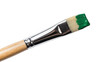 © Carlos - Flat paintbrush with green paint on bristles, isolated on transparent background
