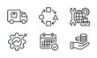 ©  Dreamy Shots - Vector icons illustrating business logistics, operations, finance, and planning concepts. Ideal for websites, presentations, and applications needing clear, modern symbols.