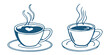 © sarcas - Hand drawn Coffee cup icon set. Hot drink icon vector illustration.