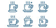 © sarcas - Coffee cup icon set. Cups of coffee collection.