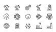 © MdLiton - A set of industrial and technology icons in a minimalist line art style