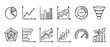 © David - Hand drawn business charts and graphs doodle set for data analysis, financial reporting, and statistical visualization.