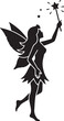 © Ultra - Black silhouette of a magical fairy.