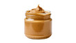 © Thomas - Creamy peanut butter in glass jar with swirl on top, isolated on transparent background
