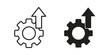 © shamim - Upgrade icon clipart symbol isolated on white background. Flat and stroke designs.