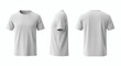 © jendralbiribiri - Realistic 3d mockup presentation of a white plain short sleeve crewneck t shirt shown from front side and back views  