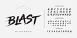 © Kiki - Blast speed racing brush font with fast motion textured stroke style for automotive and sport branding