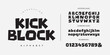 © Kiki - Kick block playful geometric display font with chunky cutout paper style for kids games and posters