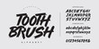 © Kiki - Tooth brush handwritten brush font alphabet with textured dry stroke style for urban streetwear apparel design