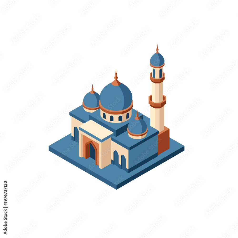 Mosque Vector R isometric mosque vector art pro asset Stock Vector | Adobe Stock