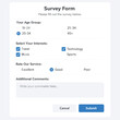 © VectorMachine - Survey Form User Feedback With Checkbox With Radio Button