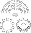 © Mominul - Meeting Room Seating Plan Vector Icons For Conference Hall And Round Table