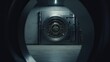 © sevector - Massive steel bank vault door with intricate locking mechanism ensuring maximum security and protection for valuable assets and confidential information, built into a concrete wall