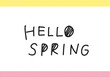 © Emotional design - Hello Spring hand drawn lettering with colorful border accents